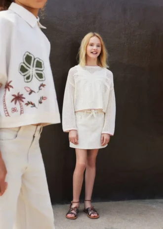 Džínová sukně s mašlí