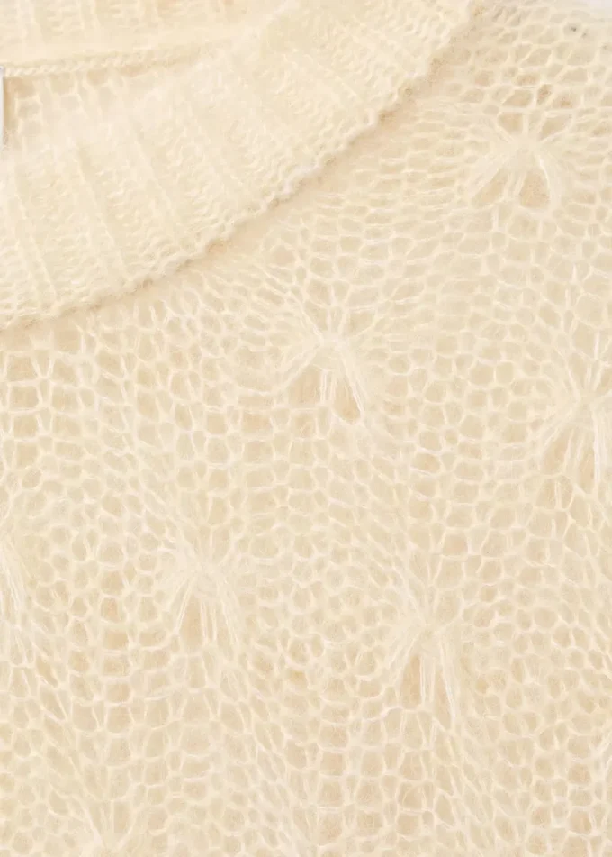 Pletený svetr s krajkovým vzorem Pletený svetr s krajkovým vzorem