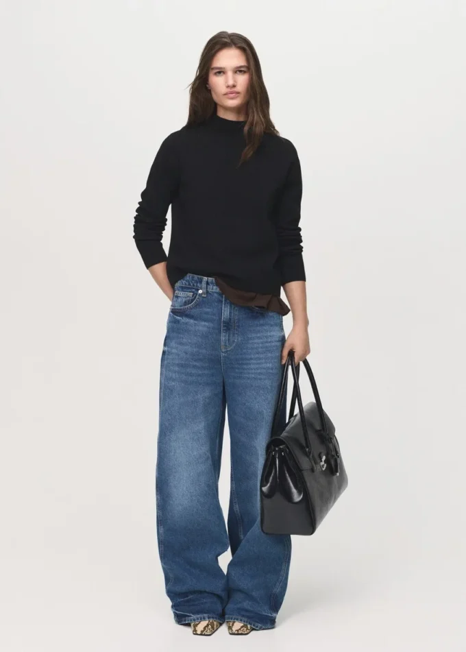 Pletený svetr s perkinsovým výstřihem Pletený svetr s perkinsovým výstřihem