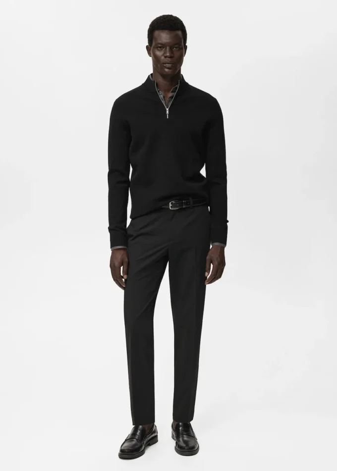 Pletený svetr s perkinsovým výstřihem Pletený svetr s perkinsovým výstřihem