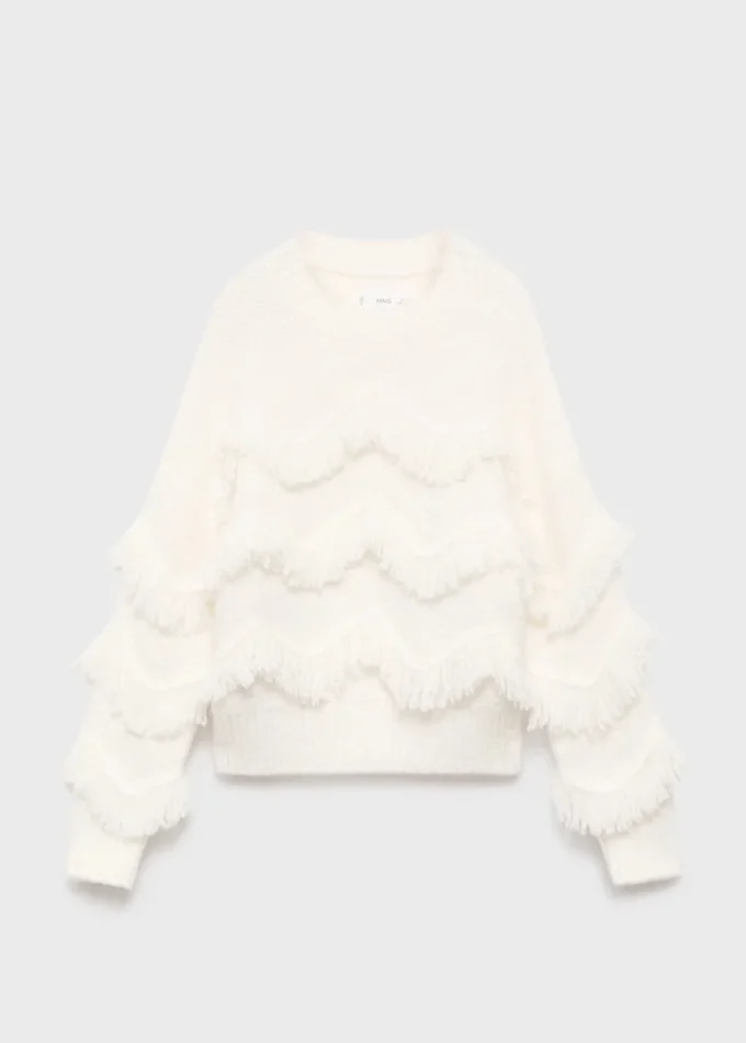 Pletený svetr s třásněmi Pletený svetr s třásněmi