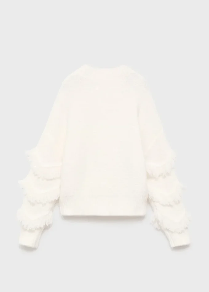 Pletený svetr s třásněmi Pletený svetr s třásněmi