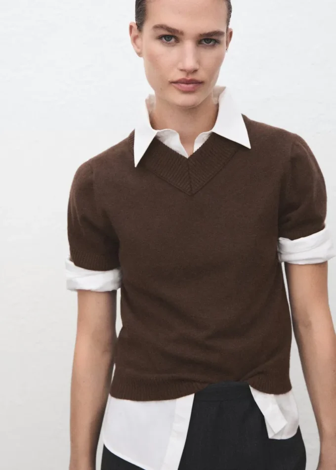 Pletený svetr s výstřihem do V Pletený svetr s výstřihem do V