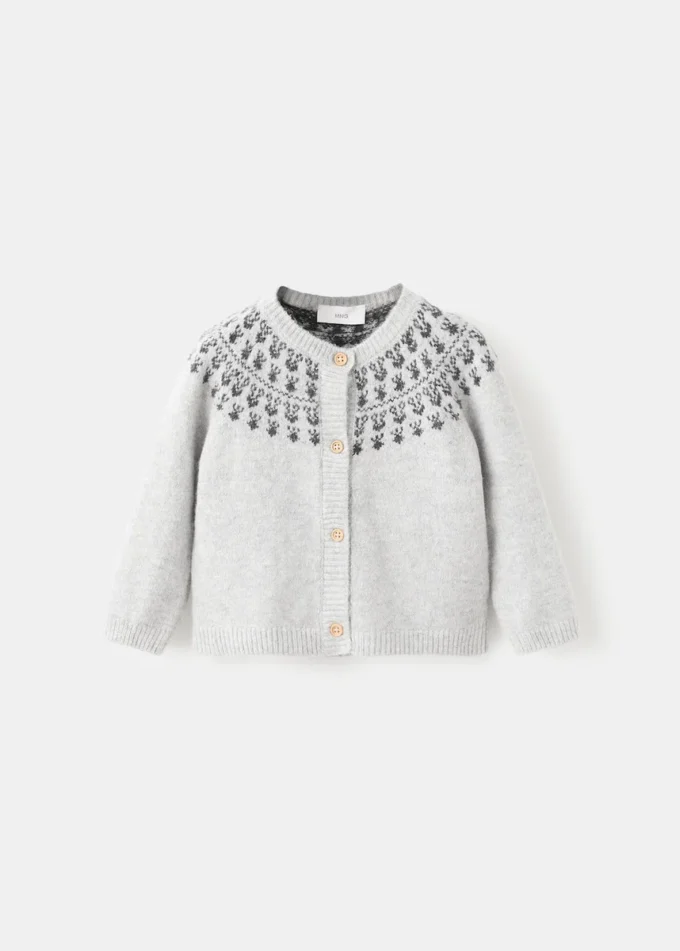 Pletený svetr s vzorovaným lemováním Pletený svetr s vzorovaným lemováním