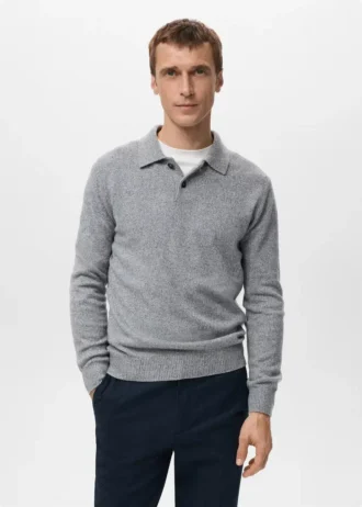 Pletený svetr z vlněné směsi
