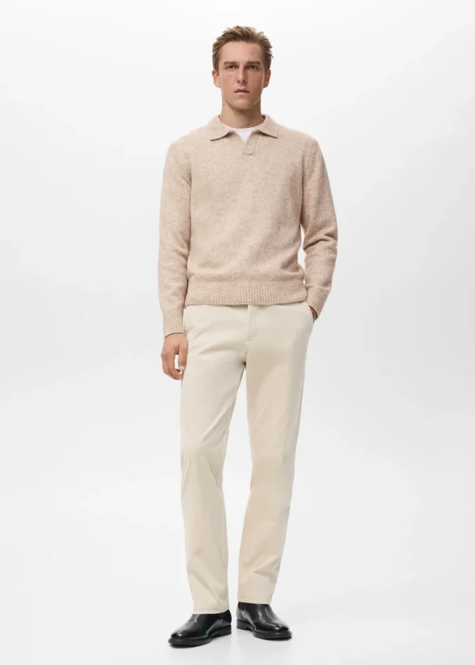 Pletený svetr z vlněné směsi Pletený svetr z vlněné směsi