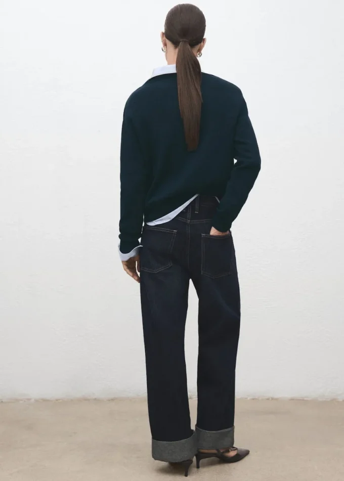 Pletený svetr ze směsi vlny