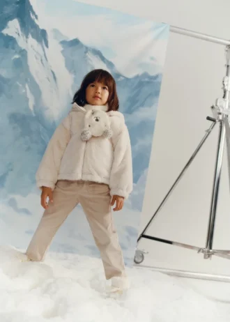 Pletený šátek s medvídky