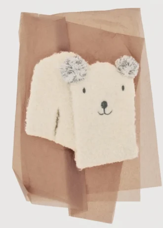 Pletený šátek s medvídky