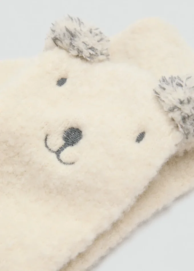 Pletený šátek s medvídky Pletený šátek s medvídky