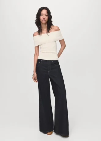 Pletený top bez ramínek