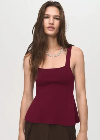 Pletený top ve tvaru písmene A