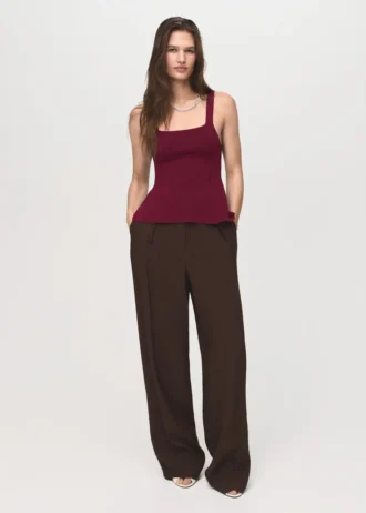 Pletený top ve tvaru písmene A