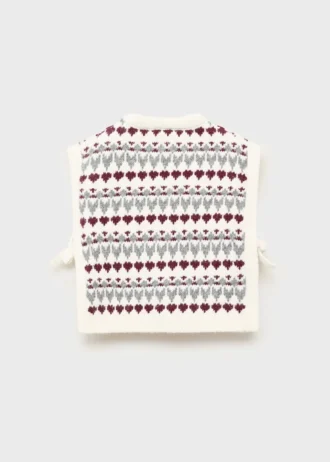 Pletená vesta se srdíčkovým vzorem