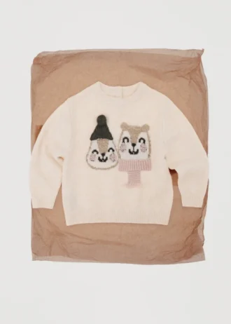 Pletený vyšívaný svetr