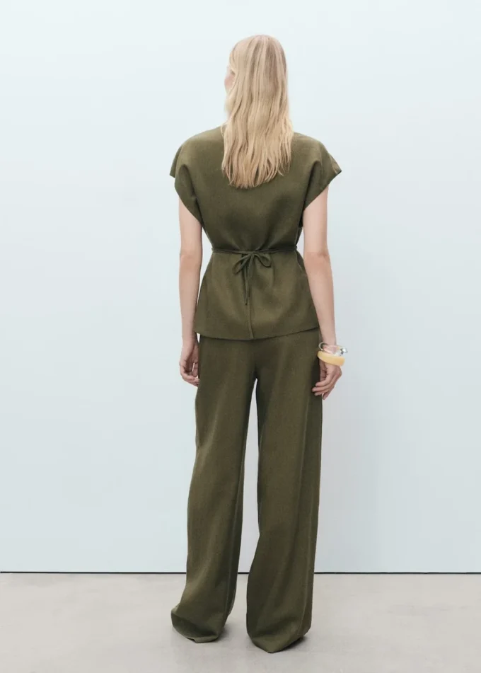 Plisované kalhoty ze směsi lnu Plisované kalhoty ze směsi lnu