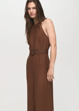 Plisovaná kombinéza s páskem