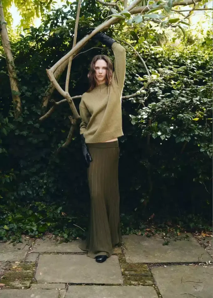 Plisovaná pletená sukně Plisovaná pletená sukně