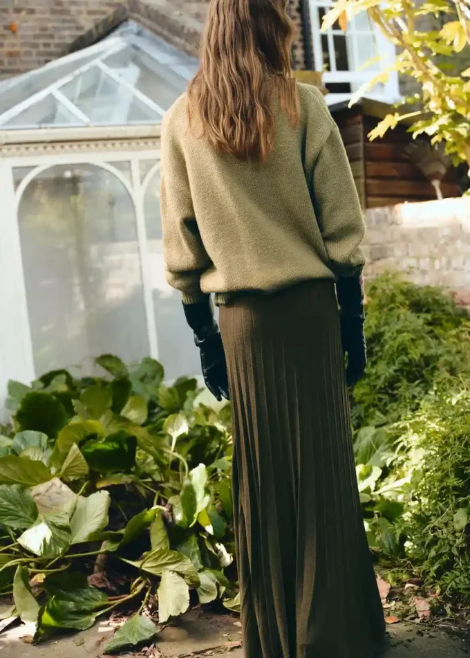 Plisovaná pletená sukně Plisovaná pletená sukně