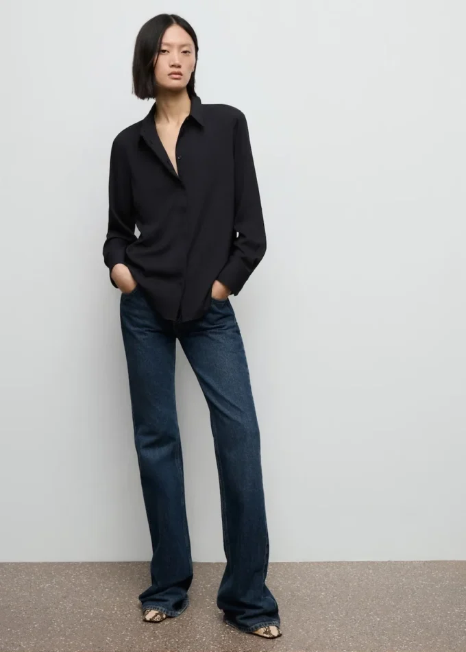 Pohyblivá halenka s dlouhými rukávy Pohyblivá halenka s dlouhými rukávy