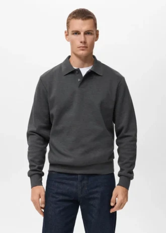 Polo mikina s pravidelným střihem