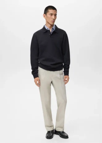 Polo mikina s pravidelným střihem