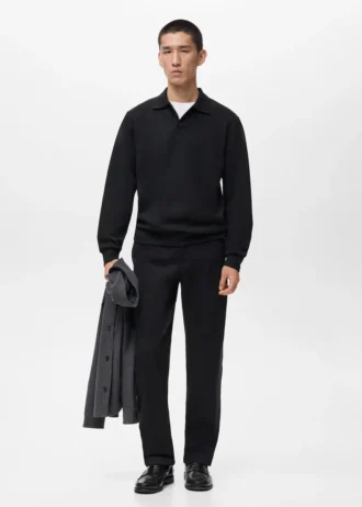 Polo mikina s pravidelným střihem