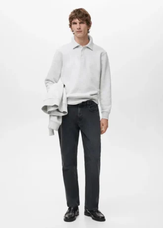 Polo mikina s pravidelným střihem Polo mikina s pravidelným střihem