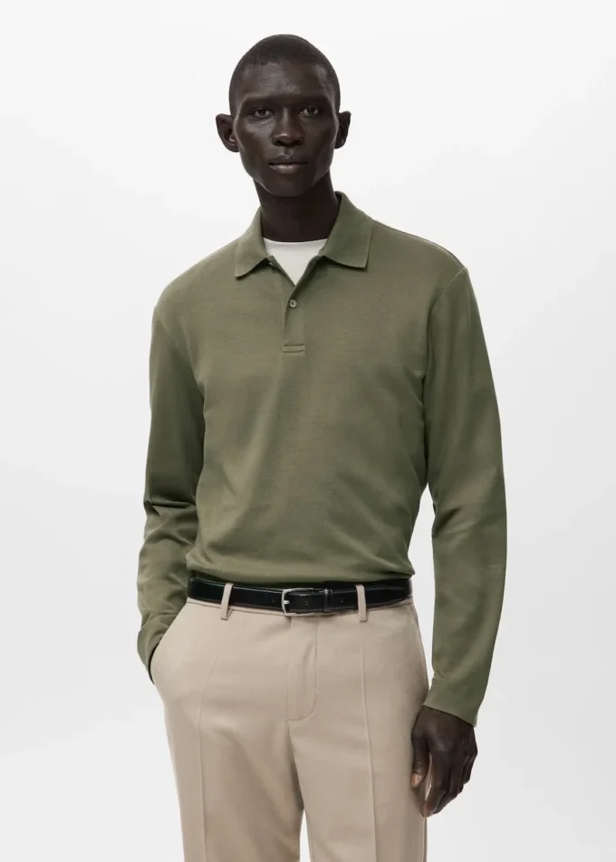 Polo svetr s pravidelným střihem Polo svetr s pravidelným střihem