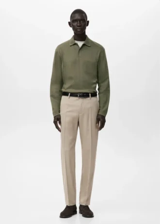 Polo svetr s pravidelným střihem