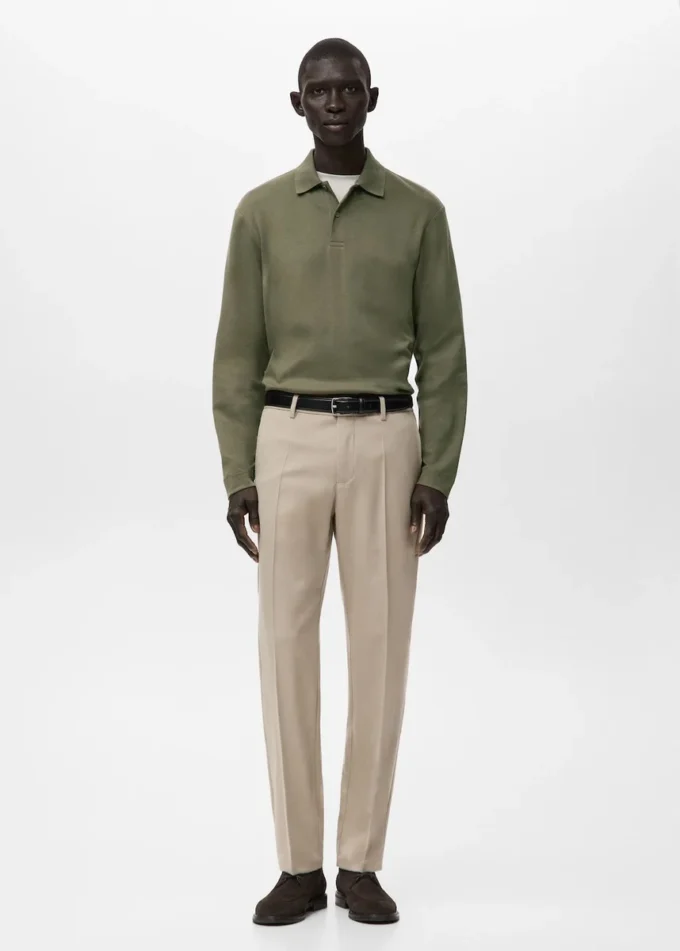 Polo svetr s pravidelným střihem Polo svetr s pravidelným střihem