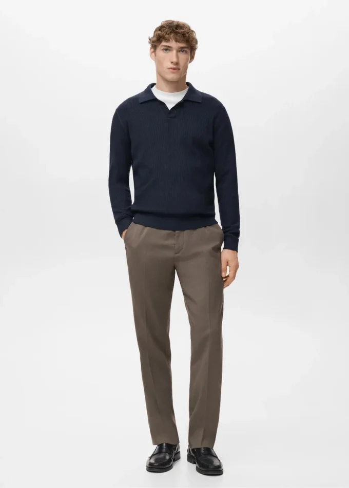 Polo svetr z bavlněné směsi Polo svetr z bavlněné směsi