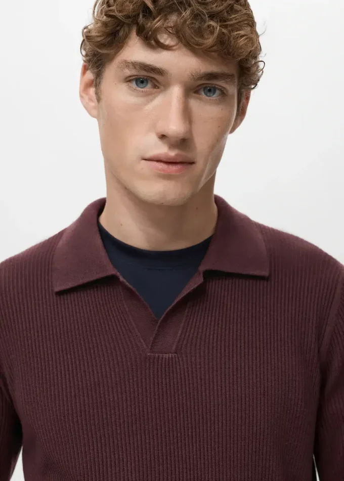 Polo svetr z bavlněné směsi Polo svetr z bavlněné směsi