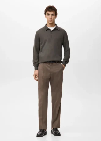 Polo svetr ze 100% merino vlny