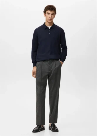 Polo svetr ze 100% merino vlny Polo svetr ze 100% merino vlny