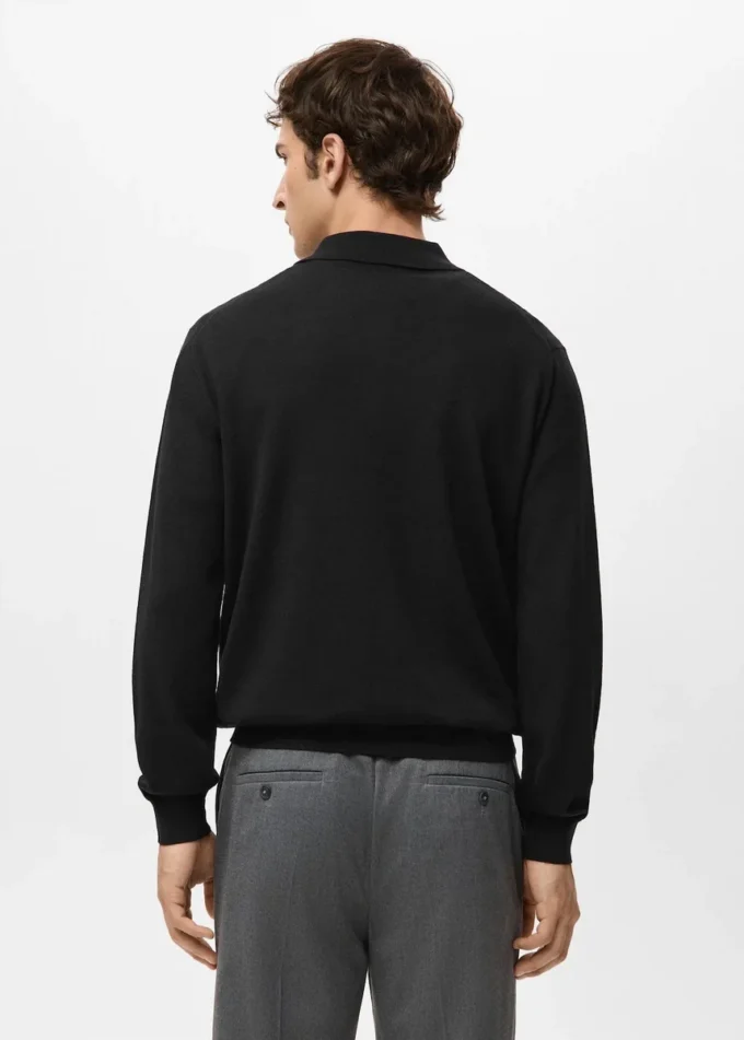 Polo svetr ze 100% merino vlny Polo svetr ze 100% merino vlny