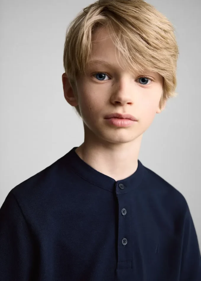 Polo tričko s límečkem Mao