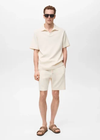 Polo tričko s pravidelným střihem a texturou