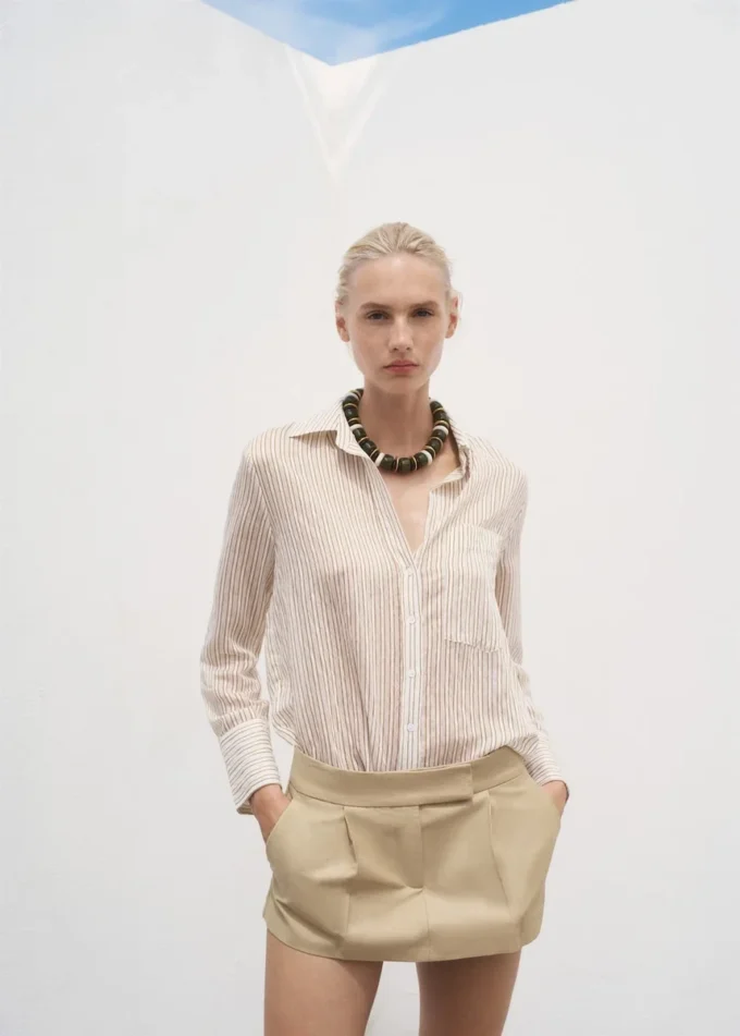 Poloprůsvitná pruhovaná košile Poloprůsvitná pruhovaná košile