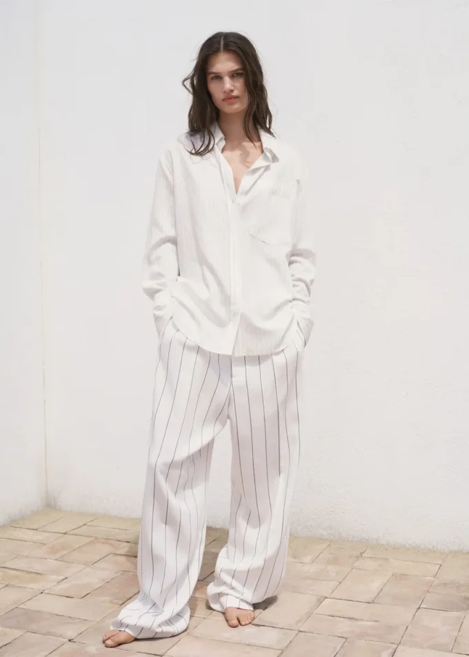 Poloprůsvitná pruhovaná košile Poloprůsvitná pruhovaná košile