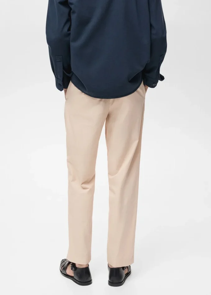 Popelínové bavlněné kalhoty Popelínové bavlněné kalhoty