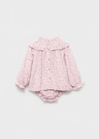 Potisknuté šaty a plenkové kalhotky