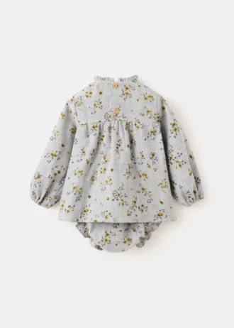 Potisknuté šaty a plenkové kalhotky