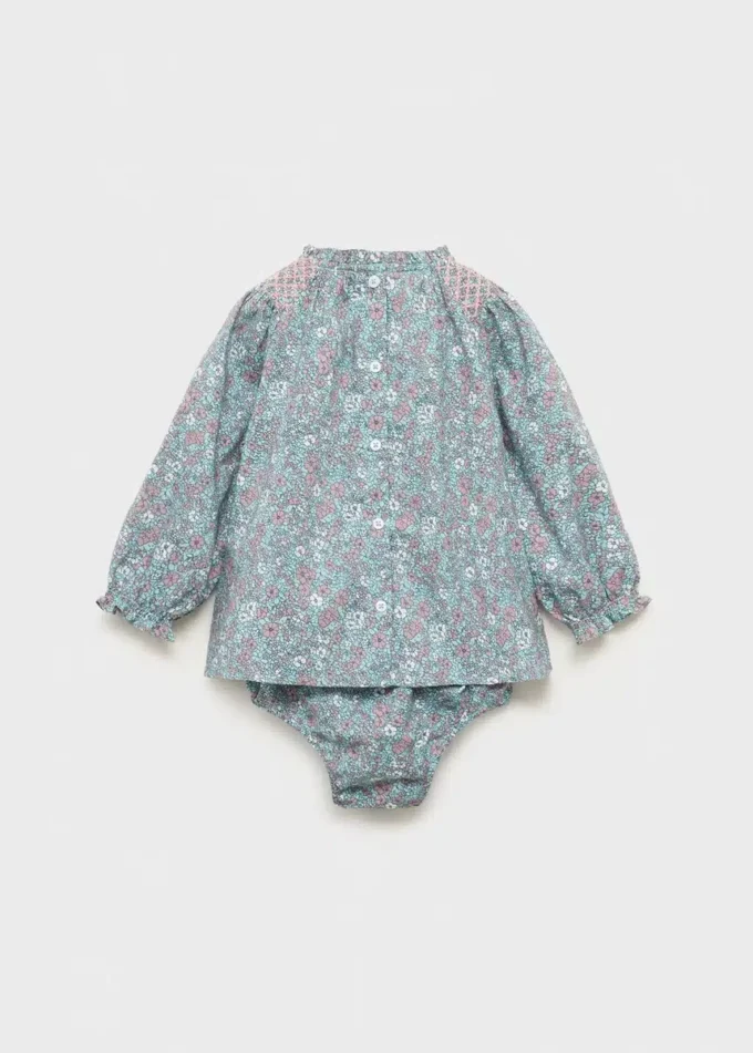 Potisknuté šaty a plenkové kalhotky Potisknuté šaty a plenkové kalhotky