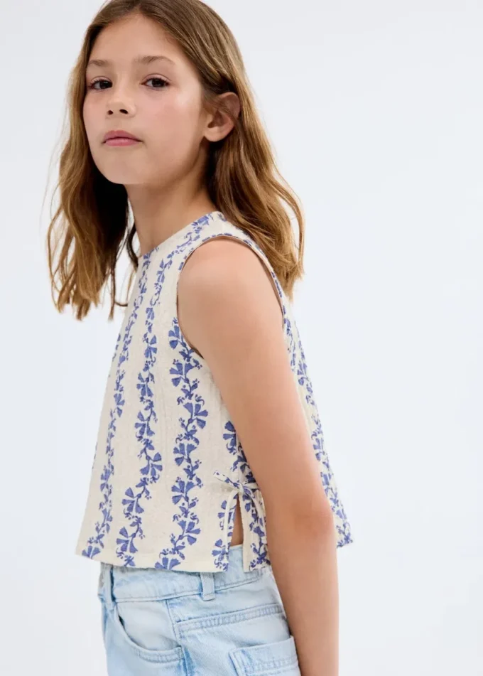 Potisknutá halenka s mašlí Potisknutá halenka s mašlí