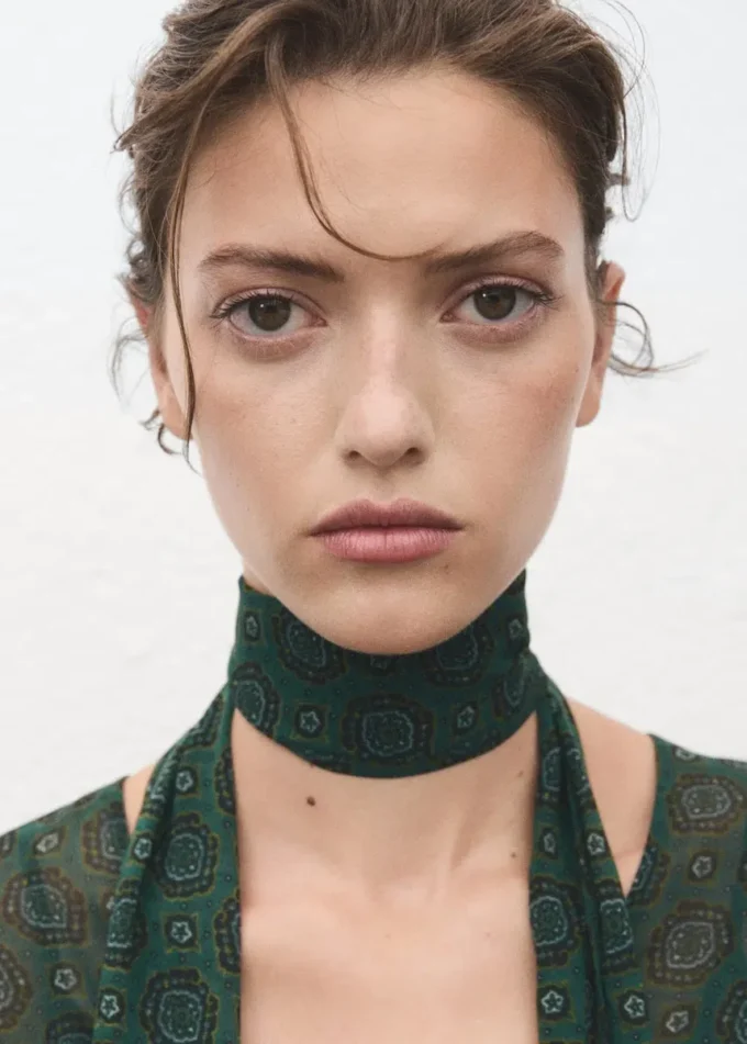 Potiskované šaty s šátkem