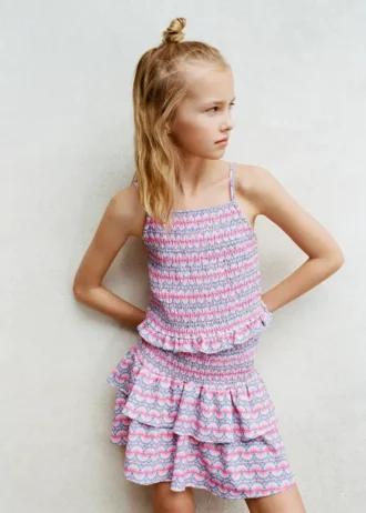 Potiskovaný top s řasením