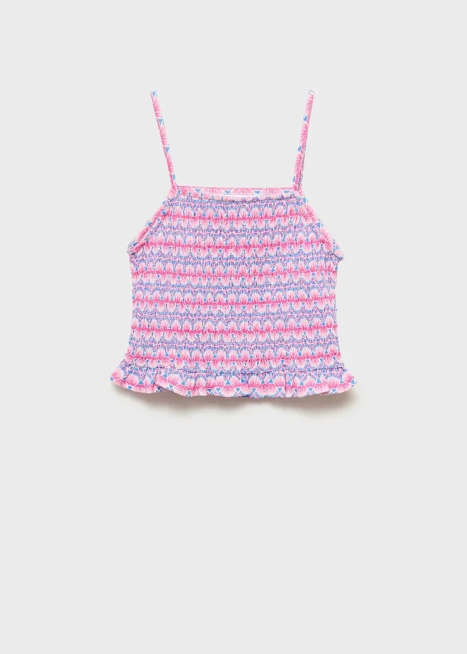 Potiskovaný top s řasením Potiskovaný top s řasením