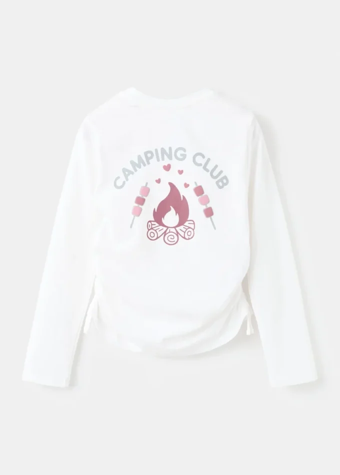 Potiskované tričko se shrnutým pasem Potiskované tričko se shrnutým pasem