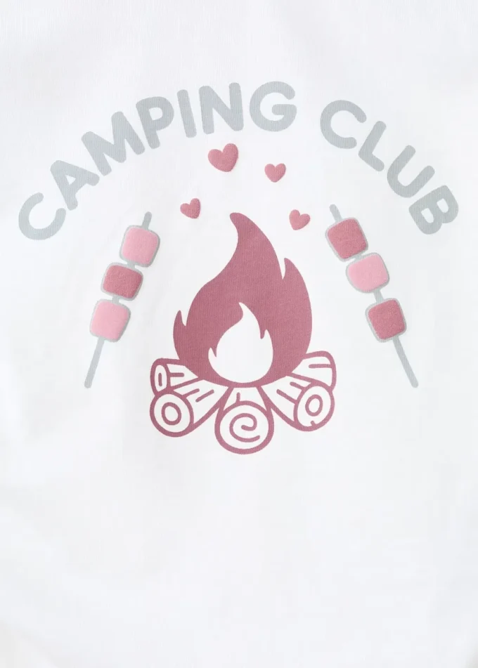 Potiskované tričko se shrnutým pasem Potiskované tričko se shrnutým pasem